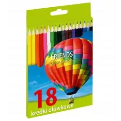 KREDKI OŁÓWKOWE SZEŚCIOKĄTNE 18 KOLORÓW GRAND