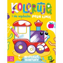 LOKOMOTYWA. WYPUKŁE KONTURY. KOLORUJĘ I NIE WYCHODZĘ POZA LINIĘ