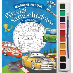 WYŚCIGI SAMOCHODOWE. MALOWANIE FARBKAMI