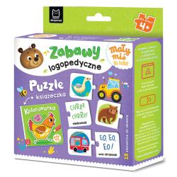 MAŁY MIŚ TO LUBI! ZABAWY LOGOPEDYCZNE. PUZZLE I KSIĄŻECZKA 4+