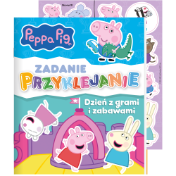 ŚWINKA PEPPA. DZIEŃ Z GRAMI I ZABAWAMI. ZADANIE PRZYKLEJANIE