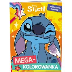 DISNEY STICH. MEGA KOLOROWANKA. BROKATOWE NAKLEJKI KOLB9101