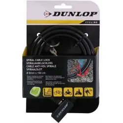 ZABEZPIECZENIE ROWEROWE LINKA 150 CM Z ZAMKIEM DUNLOP