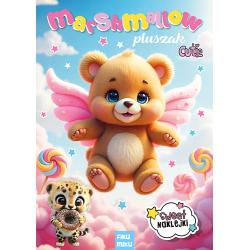 PLUSZAK. MARSHMALLOW. KOLOROWANKA Z NAKLEJKAMI