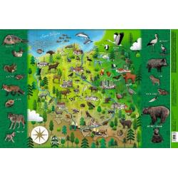 MAPA POLSKI - ZWIERZĄTKA. MAPPUZZLE JUNIOR. PODKŁNA BIURKOADKA