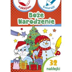 BOŻE NARODZENIE. NAKLEJAM I KOLORUJĘ