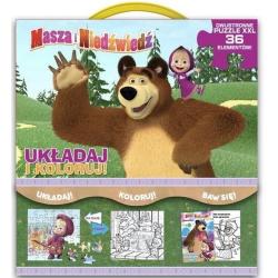 MASZA I NIEDŹWIEDŹ. UKŁADAJ I KOLORUJ