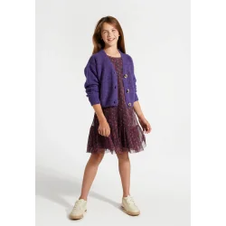 SUKIENKA TIULOWA DZIEWCZĘCA W KWIATY Z DŁUGIM RĘKAWEM 146CM COCCODRILLO