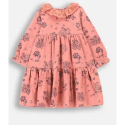 SUKIENKA DZIEWCZĘCA RÓŻOWA W KWIATKI ROZKLOSZOWANA 86CM COCCODRILLO