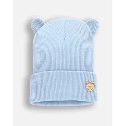 BŁĘKITNA CZAPKA DLA NIEMOWLĄT Z USZKAMI 3–6 M COCCODRILLO