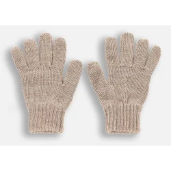 RĘKAWICZKI DZIECIĘCE BEŻOWE PIĘCIOPALCZASTE 7-9 LAT COCCODRILLO