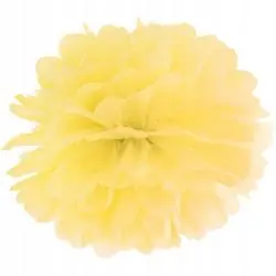 POMPON BIBUŁOWY 25 CM ŻÓŁTY DEKORACJA NA IMPREZĘ I PRZYJĘCIA