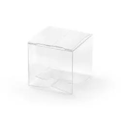 PUDEŁECZKA KWADRATOWE TRANSPARENTNE 5X5X5 CM 10 SZTUK