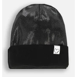 CZAPKA PRZEJŚCIOWA DZIEWCZĘCA CZARNA 52CM COCCODRILLO