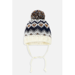 CZAPKA ZIMOWA DLA CHŁOPCA KOLOROWA 48CM COCCODRILLO