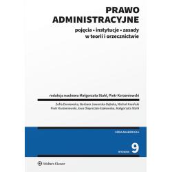PRAWO ADMINISTRACYJNE. POJĘCIA INSTYTUCJE ZASADY W TEORII I ORZECZNICTWIE