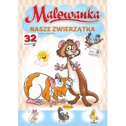 NASZE ZWIERZĄTKA. MALOWANKA Z NAKLEJKAMI