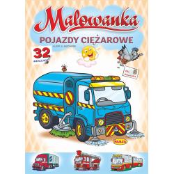POJAZDY CIĘŻAROWE. MALOWANKA Z NAKLEJKAMI
