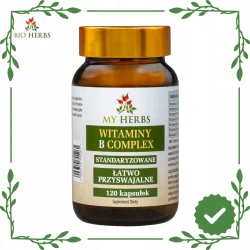 WITAMINY B COMPLEX 120 KAPSUŁEK B1 B2 B3 B5 B6 B9 B12 BIO HERBS