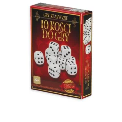 KOŚCI DO GRY KLASYCZNE BIAŁE DO GIER PLANSZOWYCH AMBASSADOR