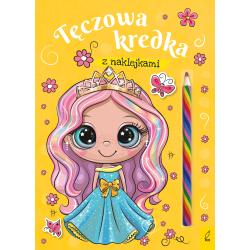 KRÓLEWNA. TĘCZOWA KREDKA Z NAKLEJKAMI