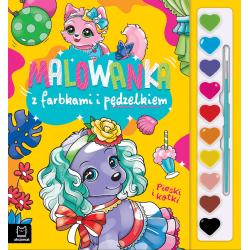 PIESKI I KOTKI. MALOWANKA Z FARBKAMI I PĘDZELKIEM