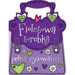 FIOLETOWA TOREBKA PEŁNA RYSOWANEK