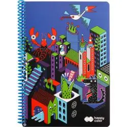 KOŁONOTATNIK NA SPIRALI W KRATKĘ 80 KARTEK B5