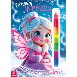 ZIMOWA WRÓŻKA.KOLOROWANKA Z KREDKĄ I Z NAKLEJKAMI