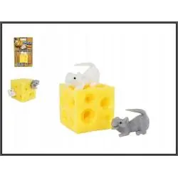 GNIOTEK SENSORYCZNY 2 MYSZKI W SERE SQUISHY MOCHI 3+