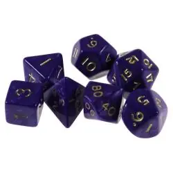 ZESTAW KOŚCI DO GIER WIELOŚCIENNYCH FIOLETOWO-PERŁOWY