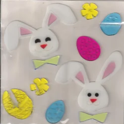 ZESTAW NAKLEJEK ŻELOWYCH WIELKANOCNE KRÓLICZKI JUMI