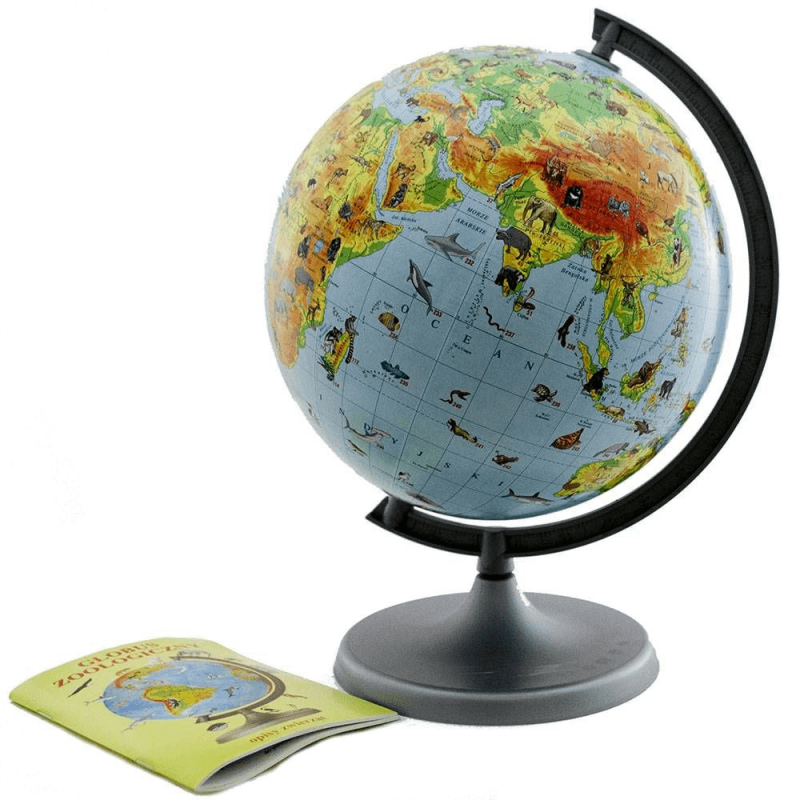 GLOBUS ZOOLOGICZNY Z OPISEM 220 MM - Głowała