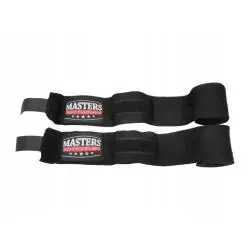 BANDAŻE BOKSERSKIE ELASTYCZNE MASTERS BBE-4 4 METRY – CZARNE