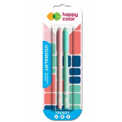 ZMYWALNE DŁUGOPISY HAPPY COLOR NIEBIESKIE 2SZT.