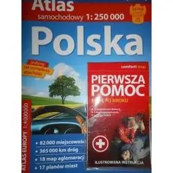 POLSKA ATLAS SAMOCHODOWY 1:250 000 PIERWSZA POMOC 2017/2018