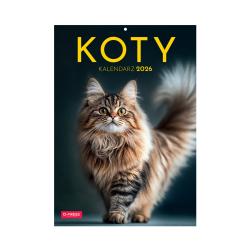 KALENDARZ 2026 KOTY A4 ŚCIENNY