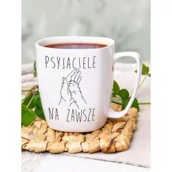 KUBEK PORCELANOWY PSYJACIELE NA ZAWSZE 380 ML
