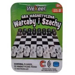 WEVEEL SZACHY I WARCABY GRA MAGNETYCZNA PODRÓŻNA 3+