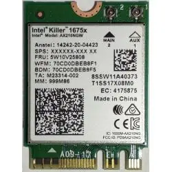 KARTA SIECIOWA WEWNĘTRZNA INTEL NIC WI-FI 6E AX210 1675 2x2 AX R2 6GHz + BT No vPro