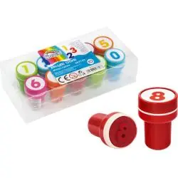 PIECZĄTKI STEMPELKI CYFERKI 10 SZTUK FIORELLO 3+