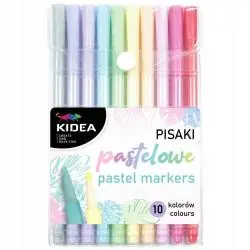 FLAMASTRY PASTELOWE 10 KOLORÓW ZESTAW PISAKÓW SZKOLNYCH