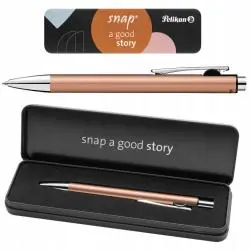 DŁUGOPIS W ETUI NIEBIESKI AUTOMATYCZNY Z MECHANIZMEM KLIK PELIKAN