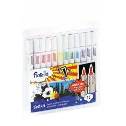 PISAKI DWUSTRONNE SKETCH 12 KOLORÓW FIORELLO