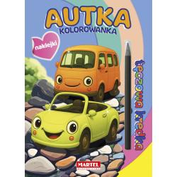 AUTKA Z NAKLEJKAMI. TĘCZOWA KREDKA