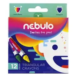 KREDKI ŚWIECOWE TRÓJKĄTNE 12 KOLORÓW DLA DZIECI PANTA PLAST
