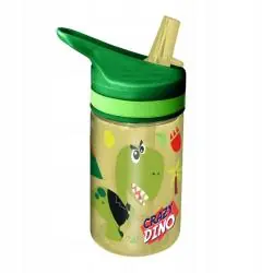 BUTELKA NA WODĘ CRAZY DINO 400 ML ZIELONA KIDS EUROSWAN