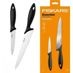 ZESTAW NOŻY FISKARS ESSENTIAL 21 CM I 11 CM STAL NIERDZEWNA HRC 53