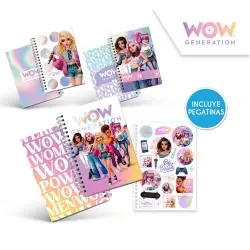 KOŁOZESZYT W LINIE 80 KARTEK A5 WOW