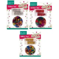 ZESTAW 3 OZDÓB BROKATOWYCH MIX BOŻE NARODZENIE CRAFT WITH FUN